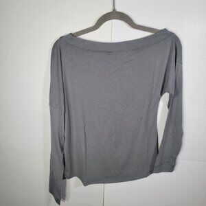 Universal Standard Gray Long Sleeve Top Pima Cotton Blend 4XS (00/0)